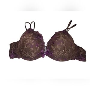Ambrielle Demi Contour Push-Up UW Bra Lavender Brown Size 38B #10846-4
